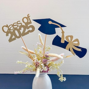 2025 Graduation decorations, Graduation Centerpiece Sticks, class of 2025, Graduation party Decoration, 2025 picks, Graduation 2025 props