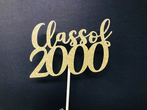 Class of 2000, Class Reunion Centerpiece, 20 years class Anniversary, 20th Celebration, Centerpieces, Class Reunion Decoration, YEAR 2000