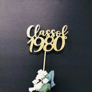 Class of 1980, Class Reunion Centerpiece, 40 years class Anniversary, 40th Celebration, Centerpieces, Class Reunion Decoration, year 1980