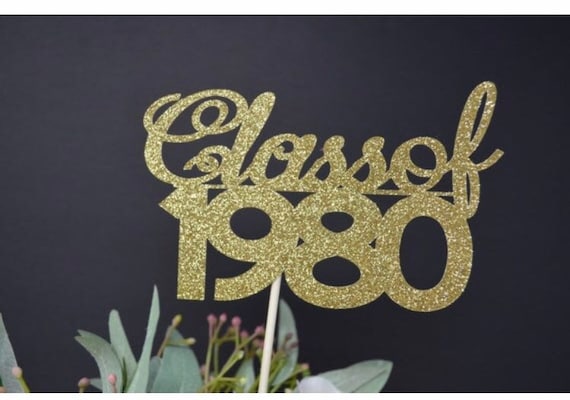 Class of 1980, Class Reunion Centerpiece, 40 years class Anniversary, 40th Celebration, Centerpieces, Class Reunion Decoration, year 1980