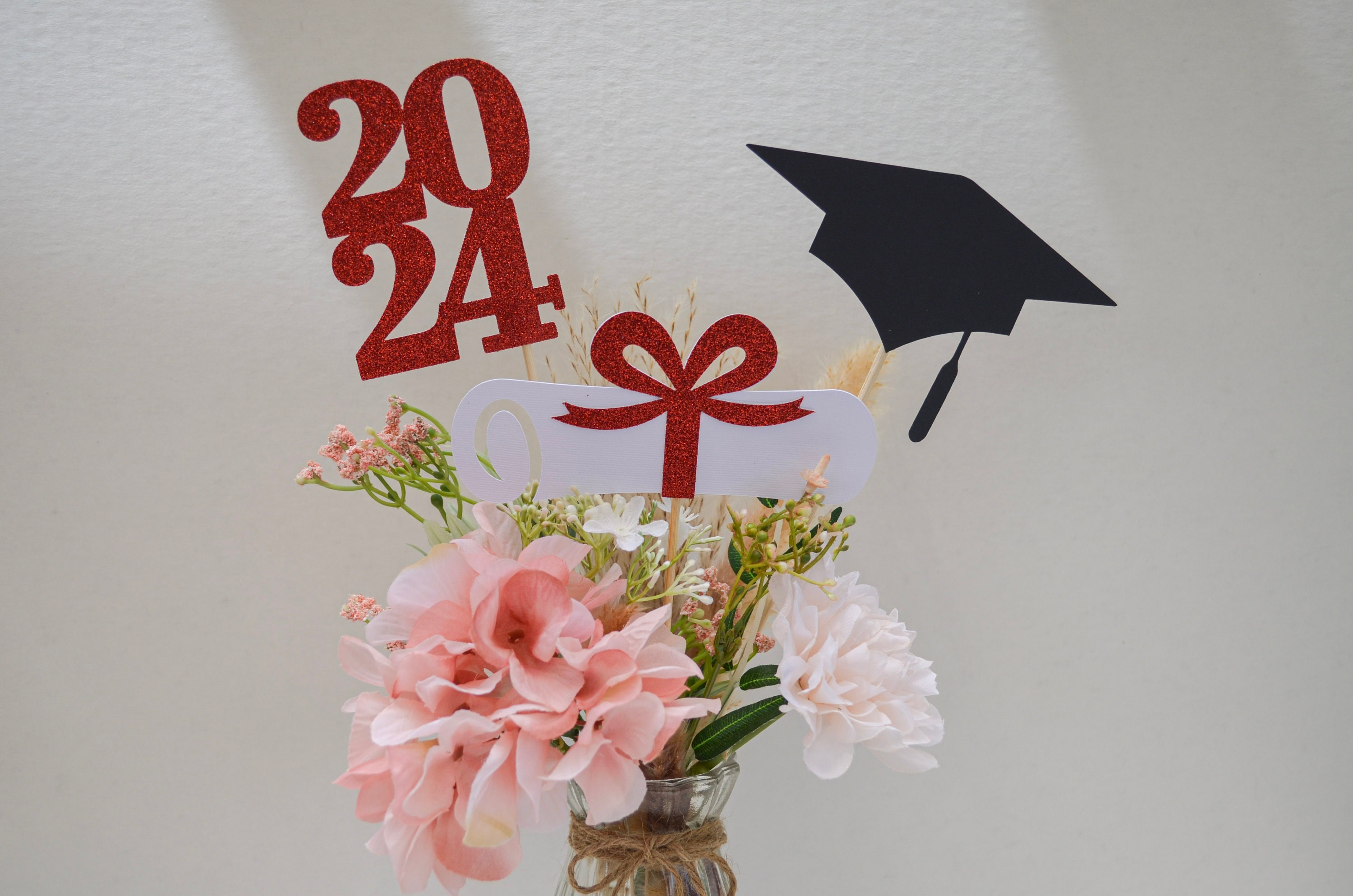 2024 Graduation decorations, Graduation Centerpiece Sticks, class of 2024,  Graduation party Decoration, 2024 picks, Graduation Décor 2024