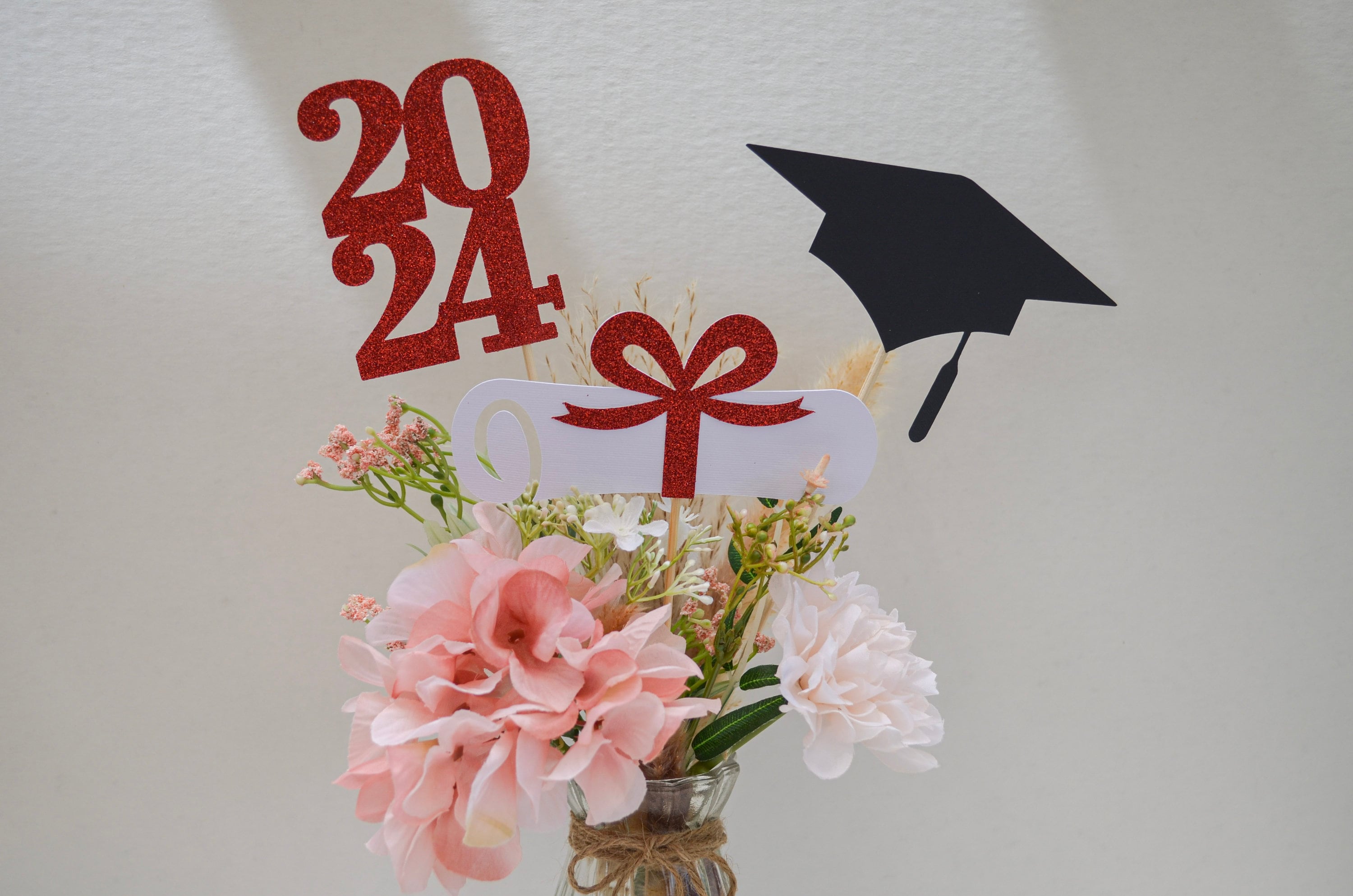 2024 Graduation decorations, Graduation Centerpiece Sticks, class of 2024,  Graduation party Decoration, 2024 picks, Graduation Décor 2024