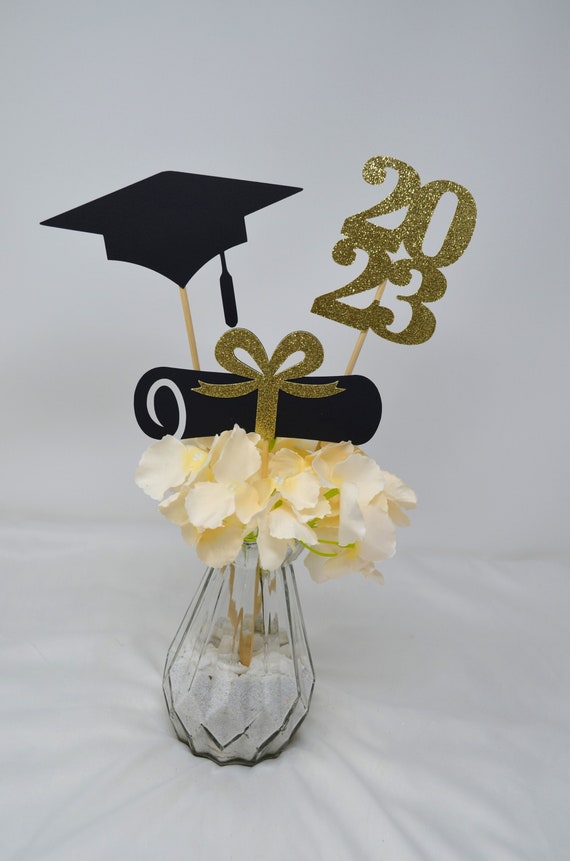 2023 Graduation decorations, Graduation Centerpiece Sticks, class of 2023, Graduation party Decoration, 2023 picks, Graduation Decor 2023