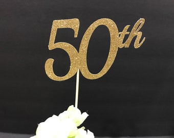 Set of 3 sticks, Birthday Centerpiece, 50th Anniversary, 50th Celebration, Centerpieces, 50&#39;s Birthday Decoration
