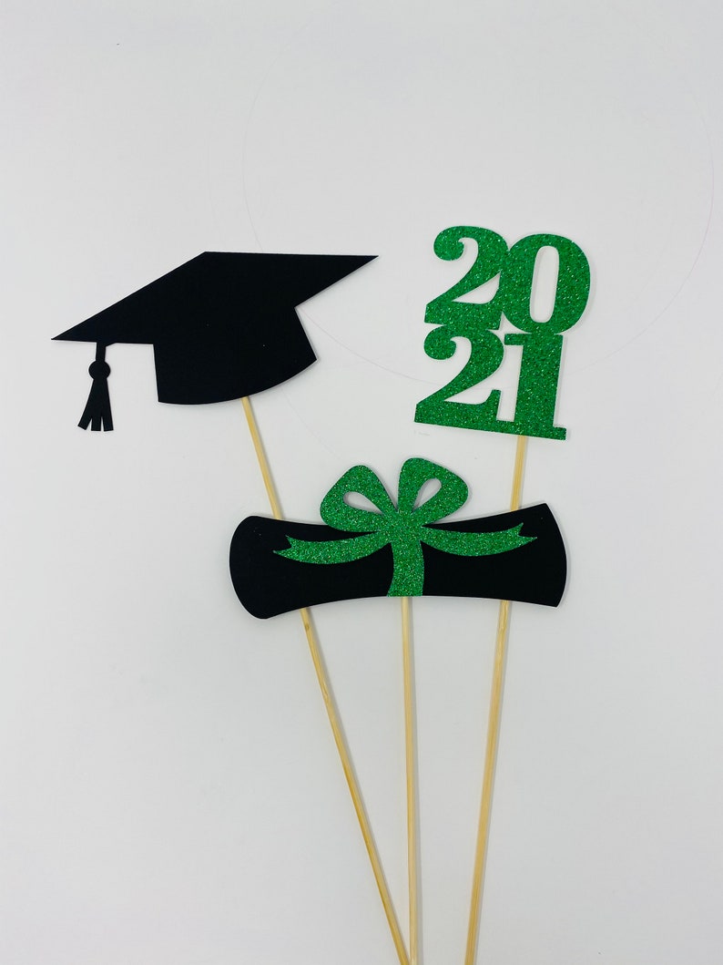 Graduation party decorations 2021 Cap class of 2021 graduation decorations Graduation Centerpiece Sticks Diploma Grad prom 2021