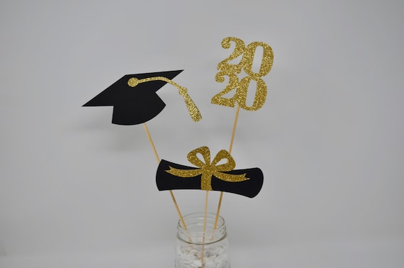 Graduation party decorations, 2021 Graduation Centerpieces, Grad ,Cap ,Diploma , class of 2021, graduation decorations, prom 2021