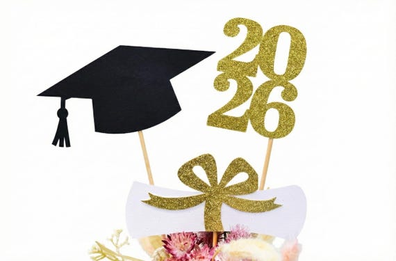 Graduation Centerpieces, Graduation Centerpiece Sticks, class of 2026, Graduation party Decoration, 2026 picks, Graduation 2026, prom 2026