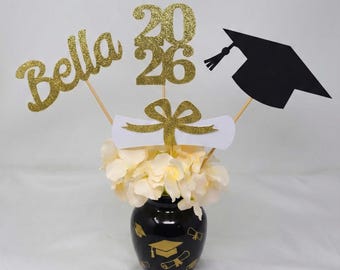 Graduation party decorations 2026, Graduation Centerpiece Sticks, Grad 2026, custom name centerpiece, Graduation table decor, Class of 2026