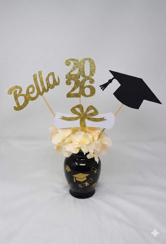 Graduation party decorations 2026, Graduation Centerpiece Sticks, Grad 2026, custom name centerpiece, Graduation table decor, Class of 2026
