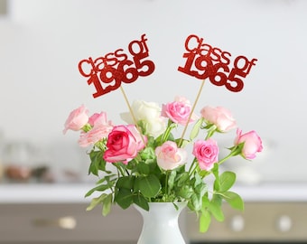 Set of 3 Class of 1965, 1965 Class Reunion Centerpiece, Class of 1965 decorations, Class Reunion 1965 props, ANY YEAR, 60th Year Reunion