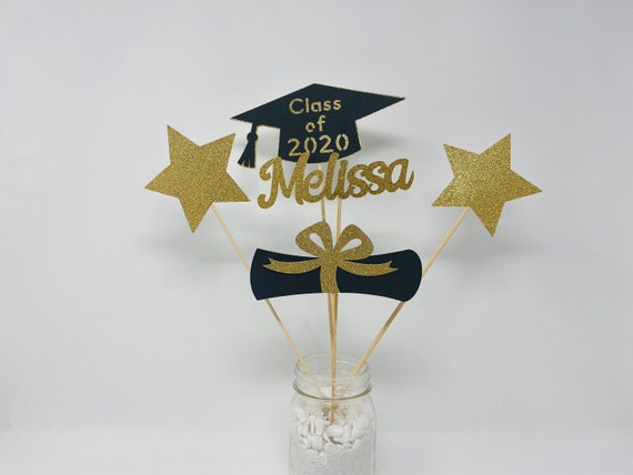 Graduation party decorations 2024, Graduation Centerpiece Sticks, Grad 2024, custom name centerpiece, Graduation table decor, Class of 2024