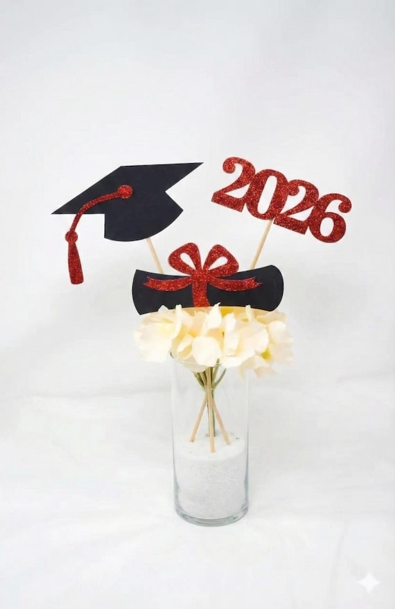 Graduation Centerpieces, Graduation Centerpiece Sticks, class of 2026, Graduation party Decoration, 2026 picks, Graduation 2026, prom 2026