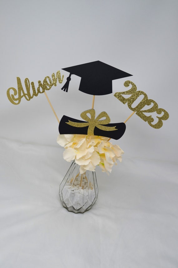 Graduation party decorations 2024, Graduation Centerpiece Sticks, Grad 2024, custom name centerpiece, Graduation table decor, Class of 2024