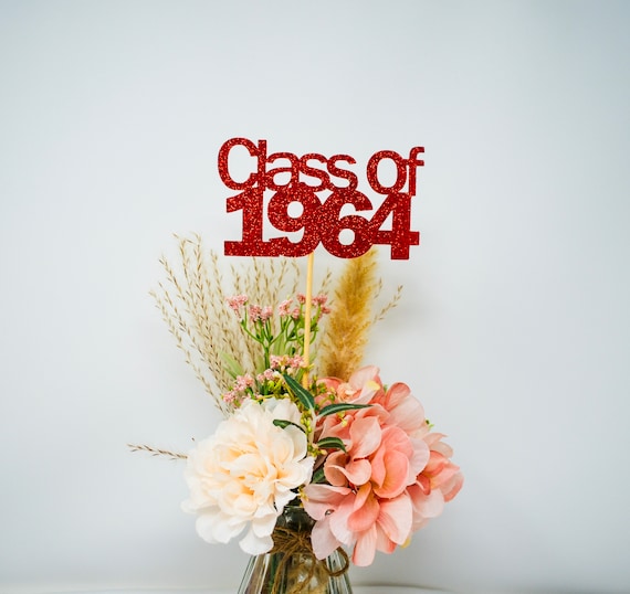 Class of 1964, Class Reunion Centerpiece, 60 years class Anniversary, 60th Celebration, Centerpieces, Class Reunion Decoration