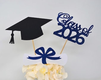 2026 Graduation decorations, Graduation Centerpiece Sticks, class of 2026, Graduation party Decoration, 2026 picks, Graduation 2026