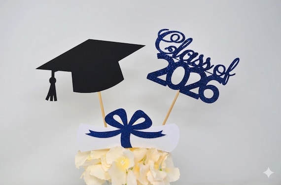2026 Graduation decorations, Graduation Centerpiece Sticks, class of 2026, Graduation party Decoration, 2026 picks, Graduation 2026