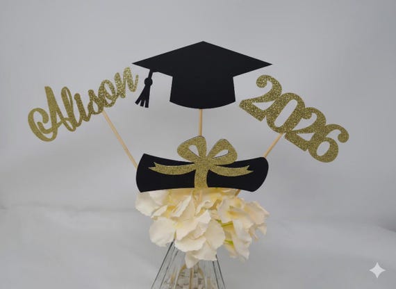 Personalized Graduation centerpieces 2026, Graduation Centerpiece Sticks, Grad 2026, name centerpiece, Graduation decoration, Class of 2026