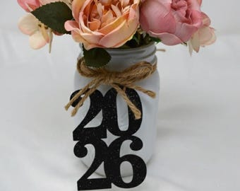 Graduation party decorations 2026, Graduation Cut outs, 2026 Mason jar tags , class of 2026, Graduation Decoration, 2026 tags, 2026 cut out