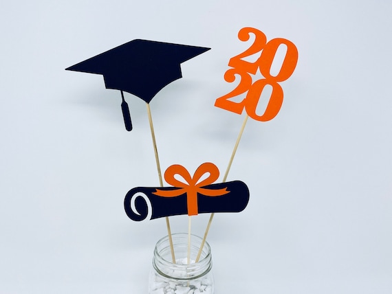 Graduation party decorations 2021, Graduation Centerpiece Sticks, Grad ,Cap ,Diploma , class of 2021, graduation decorations, prom 2021