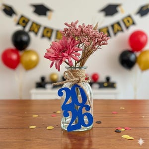 2026 Mason jar tags , class of 2026, Graduation Decoration, 2026 tags, 2026 cut out, Graduation party decorations 2026, Graduation Cut outs