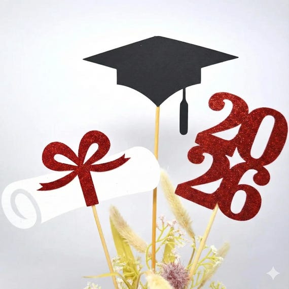 2026 Graduation decorations, Graduation Centerpiece Sticks, class of 2026, Graduation party Decoration, 2026 picks, Graduation 2026, 2026
