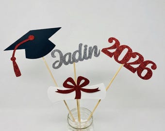 Personalized Graduation centerpieces 2026, Graduation Centerpiece Sticks, Grad 2026, name centerpiece, Graduation decoration, Class of 2026