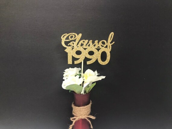 Class of 1990, Class Reunion Centerpiece, 30 years class Anniversary, 30th Celebration, Centerpieces, Class Reunion Decoration, year 1990