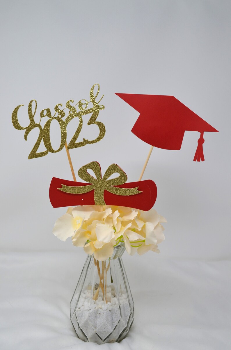 2023 Graduation Decorations Graduation Centerpiece Sticks Etsy