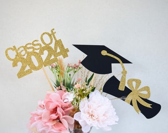 2024 Graduation decorations, Graduation Centerpiece Sticks, class of 2024, Graduation party Decoration, 2024 picks, Graduation Decor 2024