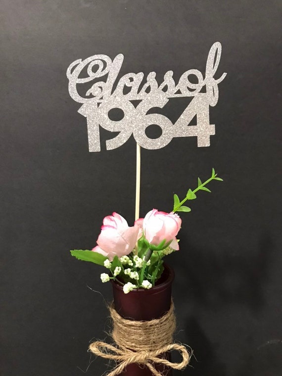 Class of 1964, Class Reunion Centerpiece, 55 years class Anniversary, 55th Celebration, Centerpieces, Class Reunion Decoration