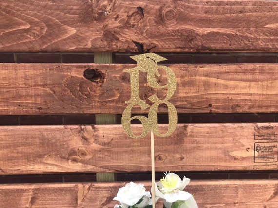 Set of 3 sticks, Class reunion, 1960 Class Reunion Centerpiece, 60 years class Anniversary, 60th Celebration, Class Reunion Decoration