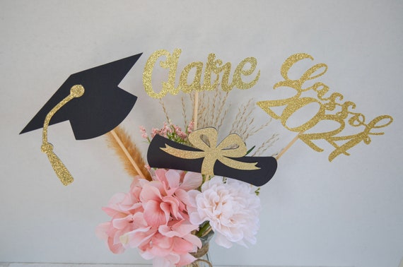 Graduation party decorations 2024, Graduation Centerpiece Sticks, Grad 2024, custom name centerpiece, Graduation table décor, Class of 2024