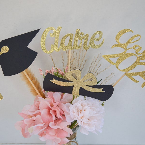 Graduation party decorations 2024, Graduation Centerpiece Sticks, Grad 2024, custom name centerpiece, Graduation table décor, Class of 2024