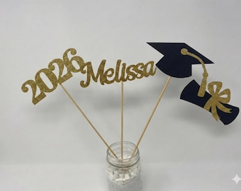 Graduation party decorations 2026, Graduation Centerpiece Sticks, Grad 2026, custom name centerpiece, Graduation table decor, Class of 2026