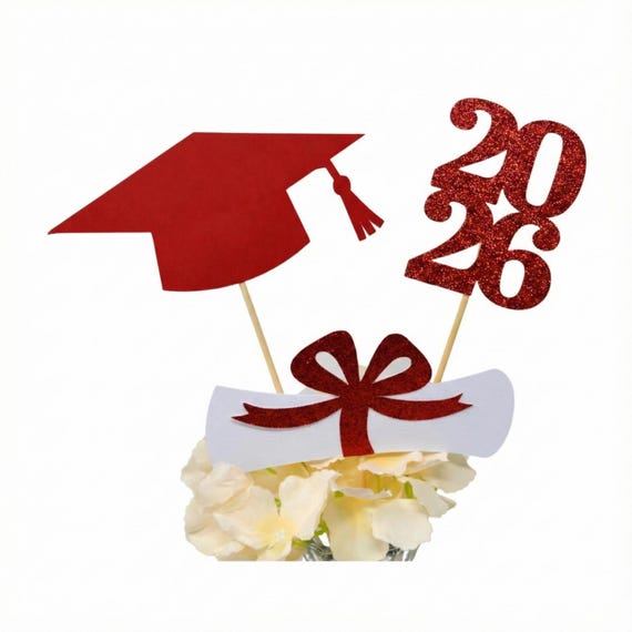 Graduation Centerpieces, Graduation Centerpiece Sticks, class of 2026, Graduation party Decoration, 2026 picks, Graduation 2026, prom 2026