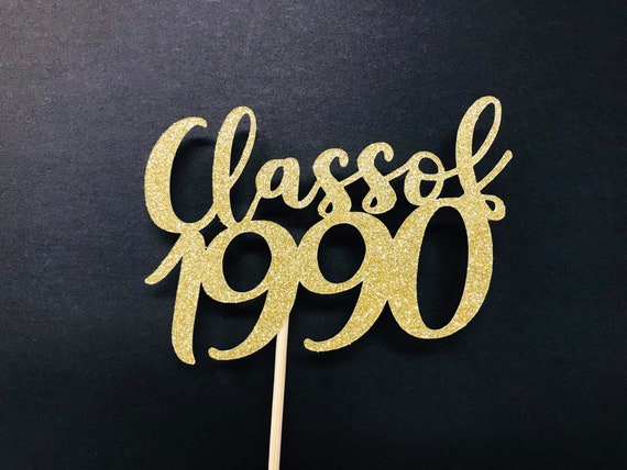Class of 1990, Class Reunion Centerpiece, 30 years class Anniversary, 30th Celebration, Centerpieces, Class Reunion Decoration, year 1990