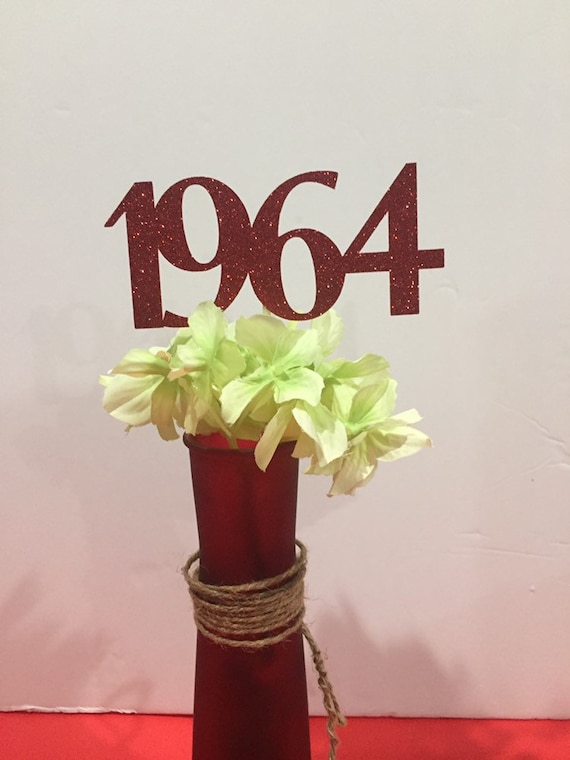 1964 Class Reunion Centerpiece, 55 years class Anniversary, 55th Celebration, Centerpieces, Class Reunion Decoration