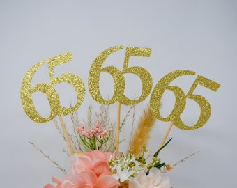 Birthday Centerpiece, 65th Anniversary, 65th Celebration, 65th Birthday decoration, 65th class reunion, Class of 1959, 65th Caketopper
