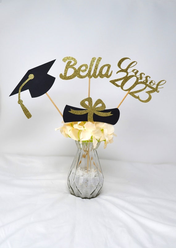 Graduation party decorations 2023, Graduation Centerpiece Sticks, Grad 2023, custom name centerpiece, Graduation table decor, Class of 2023