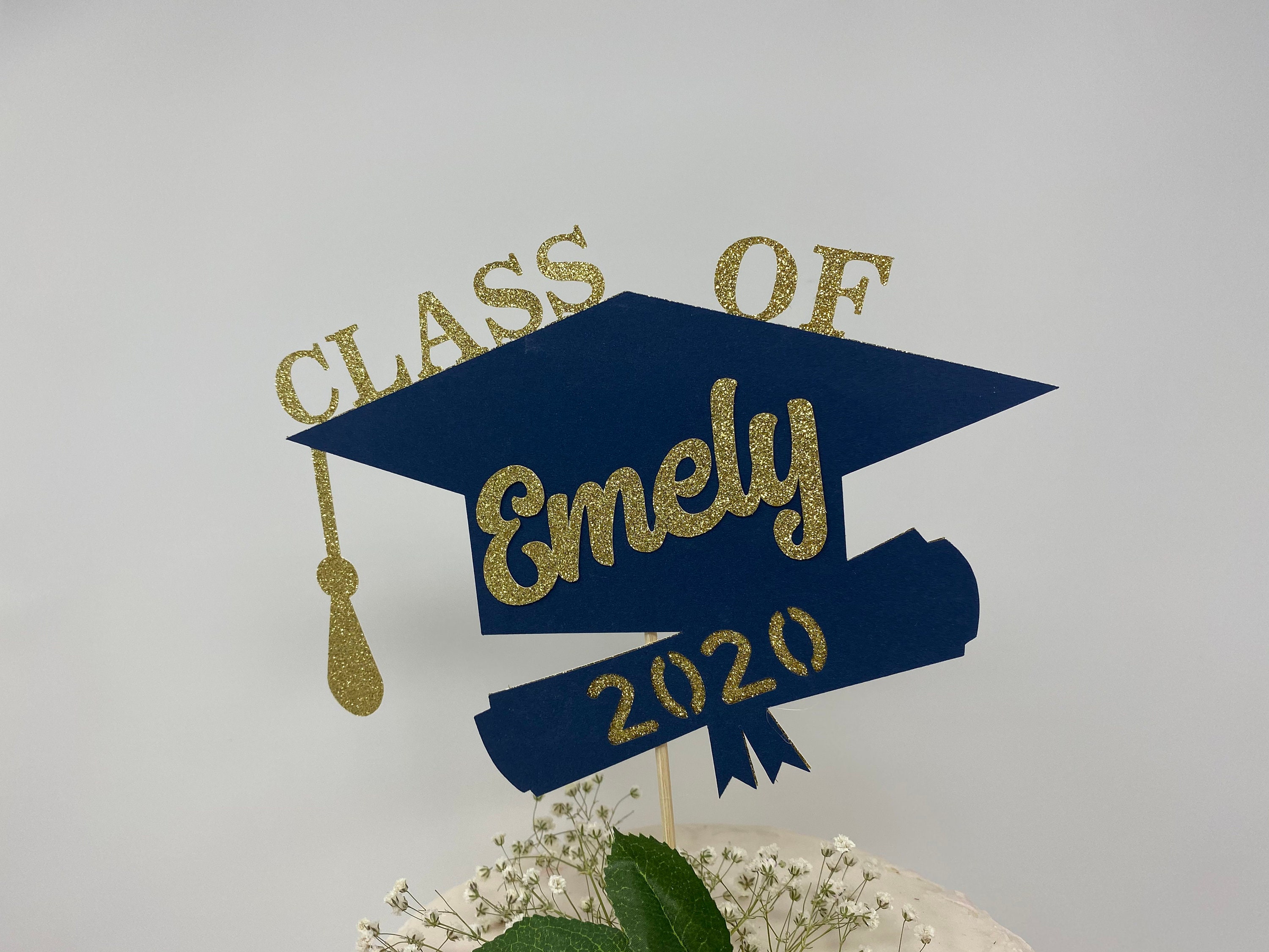 Personalized Graduation Cap Cake Topper