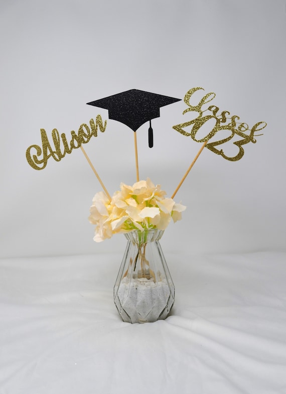 GLITTER, Graduation decorations 2024, Graduation Centerpieces, Grad 2024, custom name centerpiece, Graduation table decor, Class of 2024