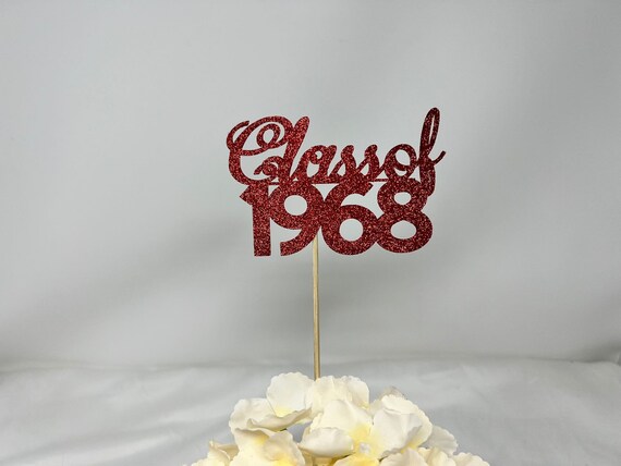 Class of 1968, Class Reunion Centerpiece, 55 years class Anniversary, 55th Celebration, Centerpieces, Class Reunion Decoration