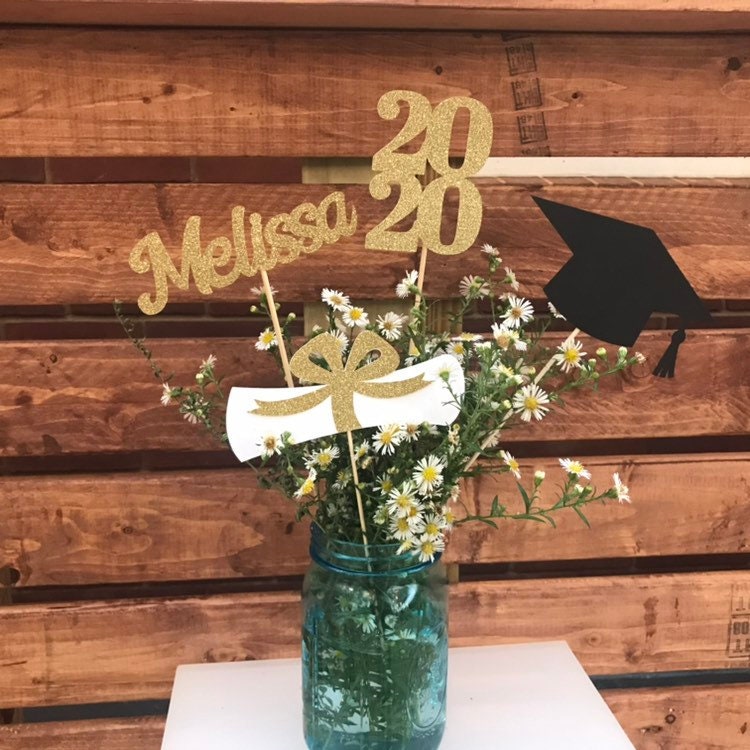 #034;2023" or "2024" Graduation Centerpiece Table