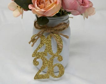 2026 tags, 2026 cut out, Graduation party decorations 2026, Graduation Cut outs, 2026 Mason jar tags , class of 2026, Graduation Decoration