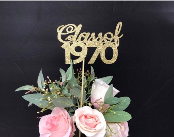 Class of 1970, Class Reunion Centerpiece, 50 years class Anniversary, 50th Celebration, Centerpieces, Class Reunion Decoration, year 1970