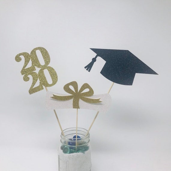 ALL GLITTER, Graduation party decoration, 2022 Graduation Centerpiece, Gold graduation Decoration, class of 2022, graduation decorations