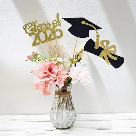 2026 Graduation decorations, Graduation Centerpiece Sticks, class of 2026, Graduation party Decoration, 2026 picks, Graduation 2026