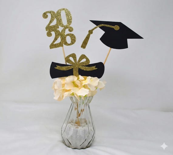 Graduation Centerpieces, Graduation Centerpiece Sticks, class of 2026, Graduation party Decoration, 2026 picks, Graduation 2026, prom 2026