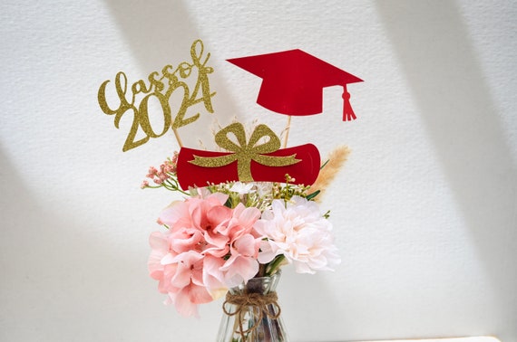 2024 Graduation decorations, Graduation Centerpiece Sticks, class of 2024,  Graduation party Decoration, 2024 picks, Graduation Décor 2024