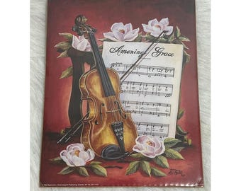 Vintage Signierte Lithographie Druck "Amazing Grace" bei der Künstlerin Marilyn Rea